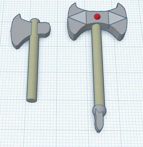 2 Types of Lego Compadable Axes