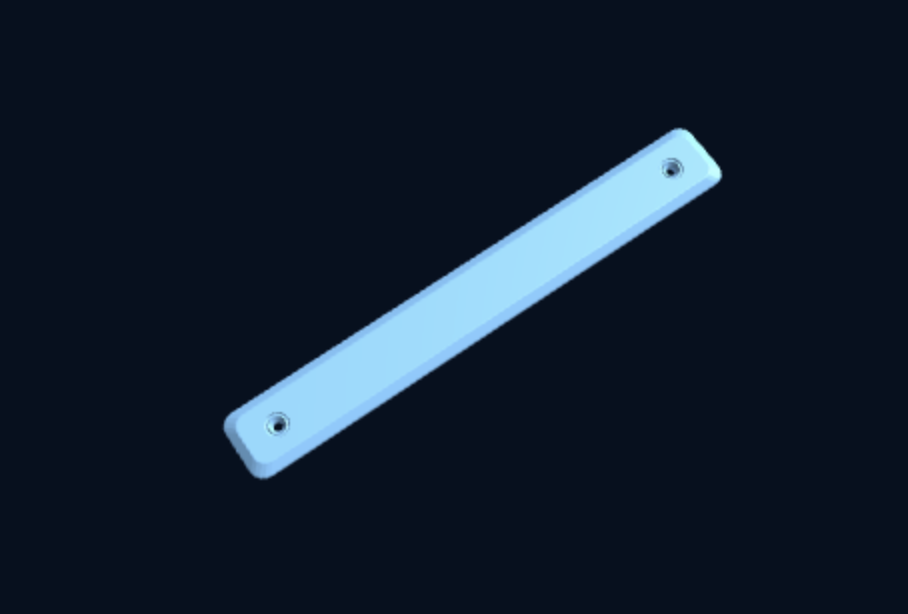 Custom Flat Mounting Plate — Countersunk Holes, Rounded Edges (Parametric)