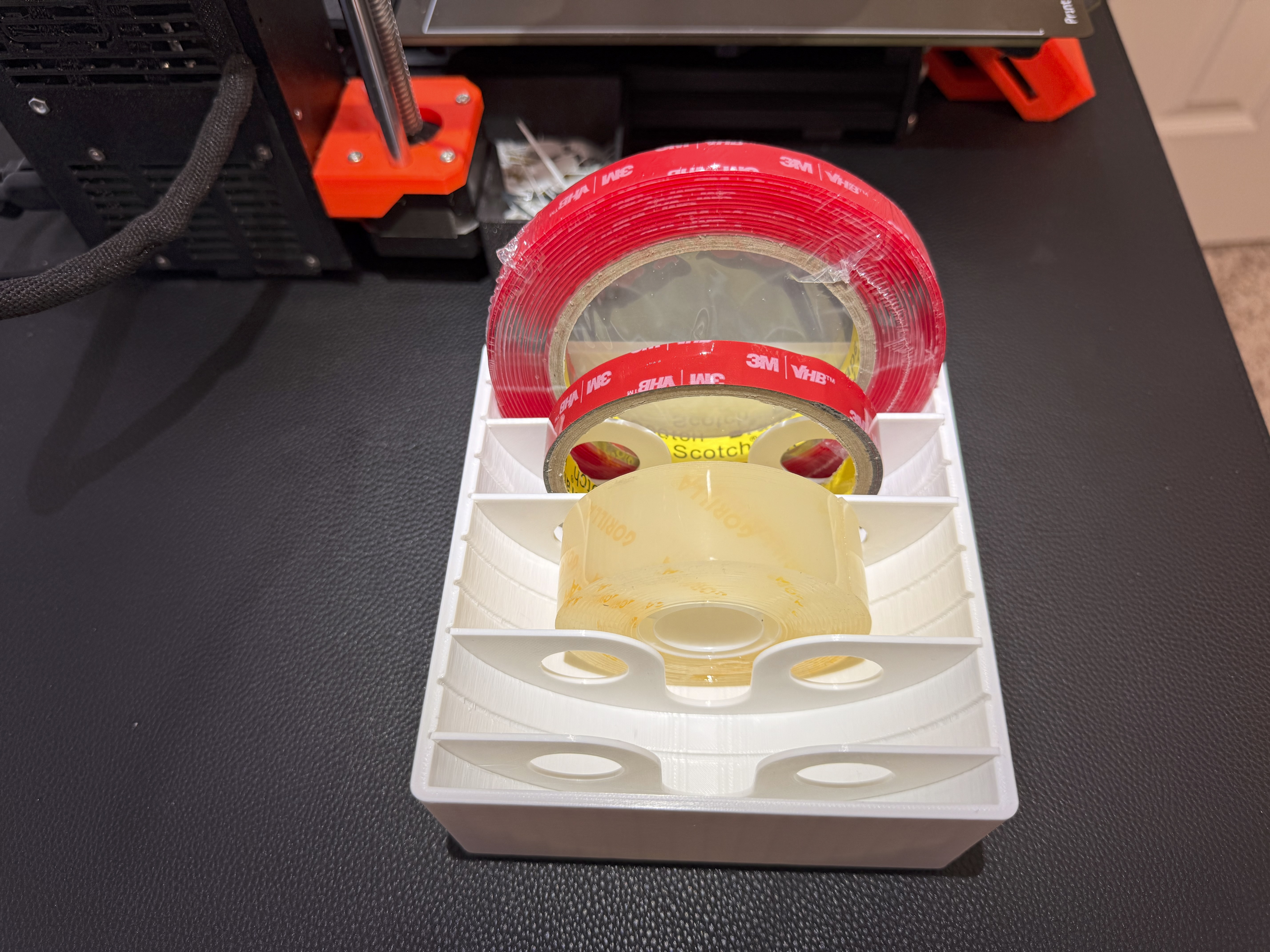 Gridfinity Large Tape Roll Holder with Configurable Dividers