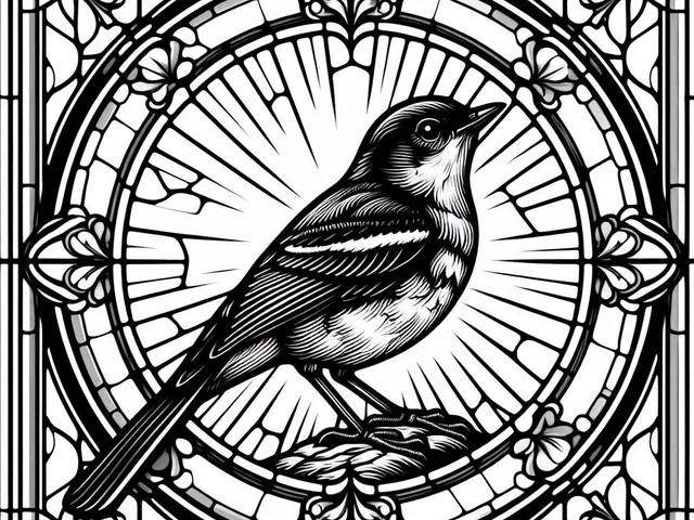 Wall art: Bird in circle