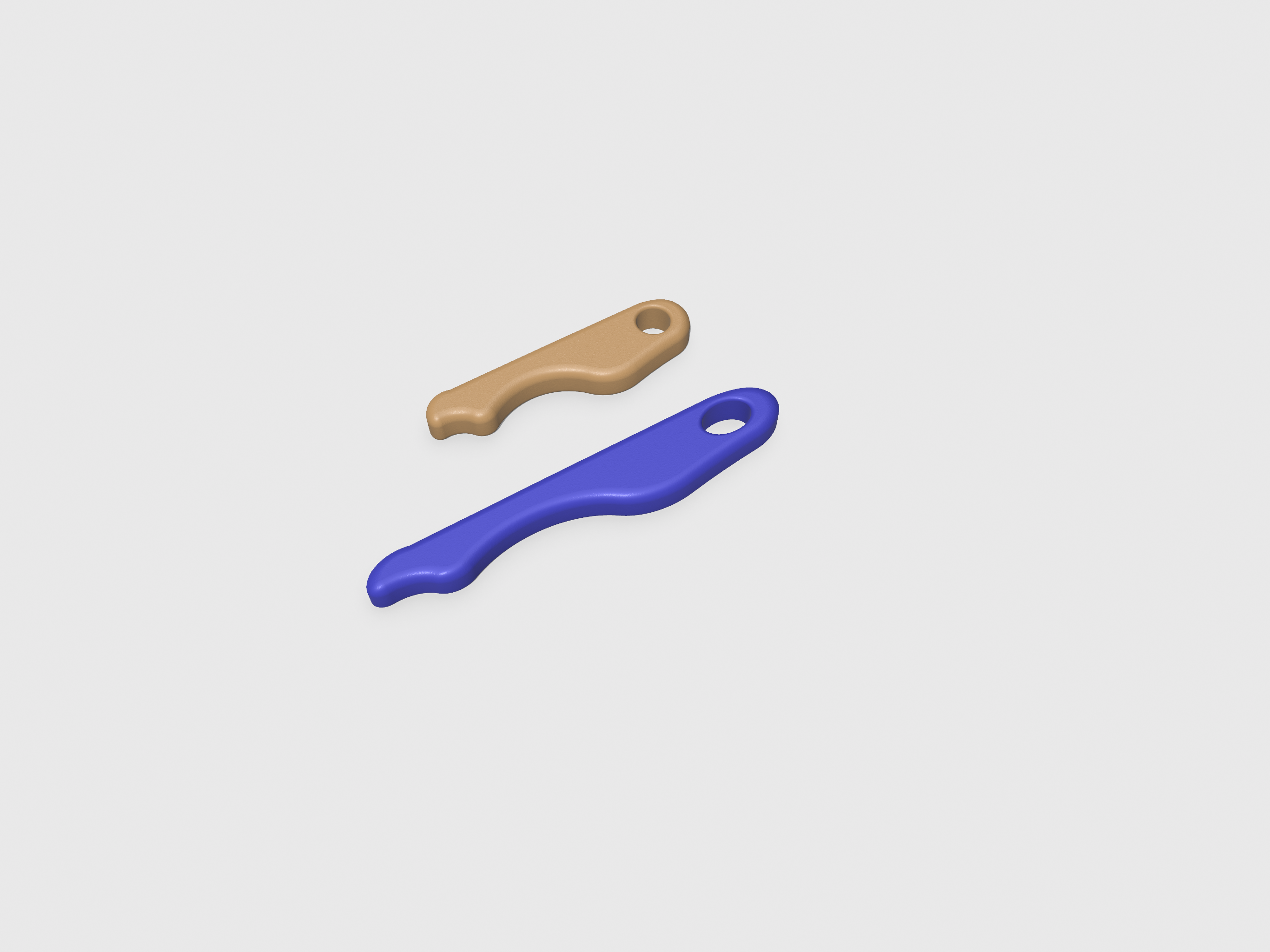 Key Chain - abstract Key shaped keychain by OKKO | Download free STL ...