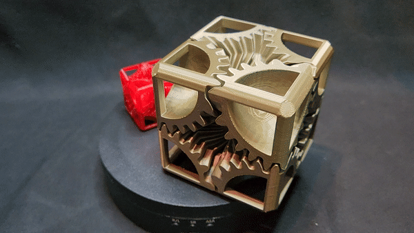 GEAR FIDGET SPINNER - SKELETAL CUBE