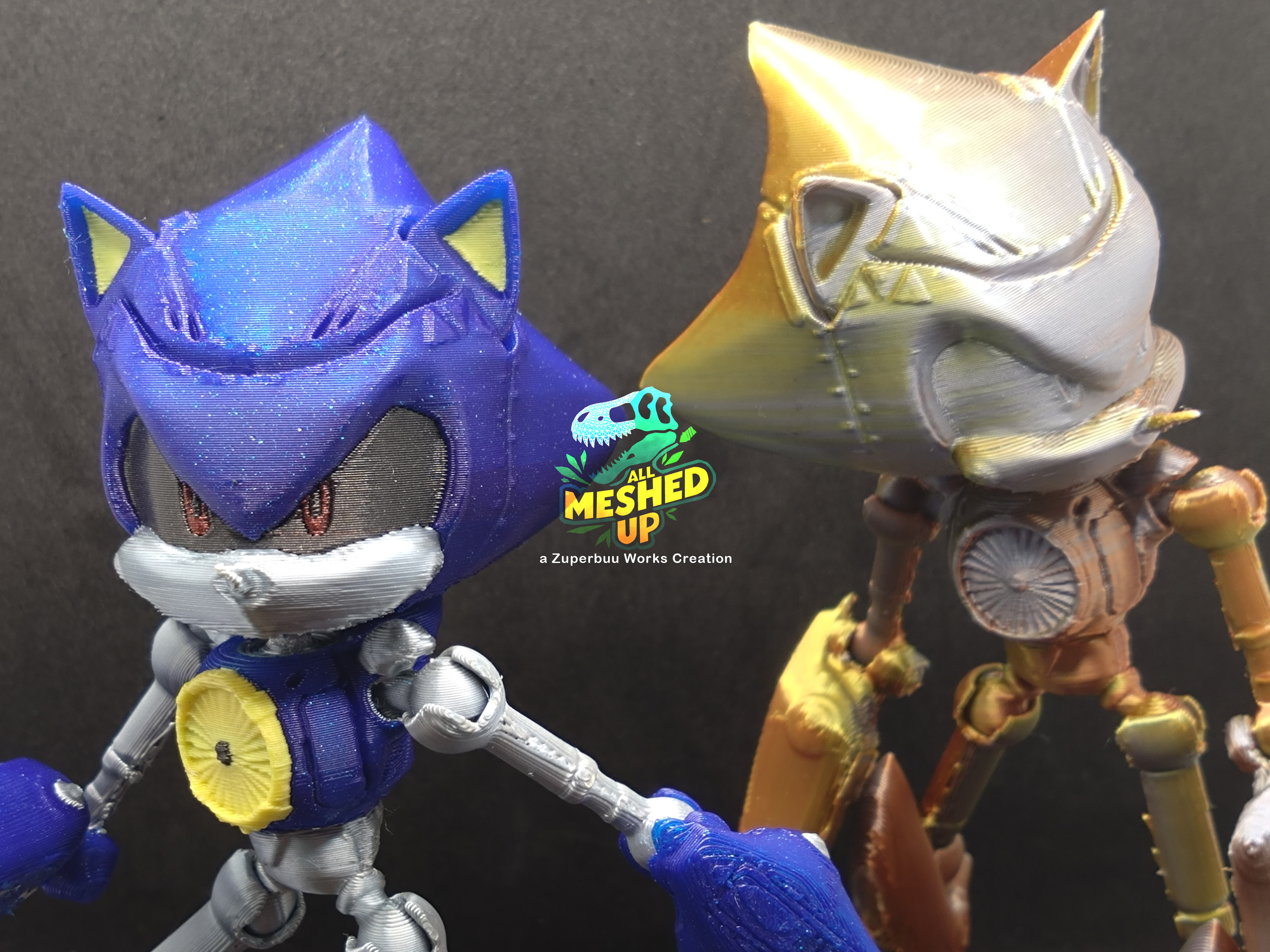 Articulated Metal Sonic Toy by zuperbuuworks | Printables Store