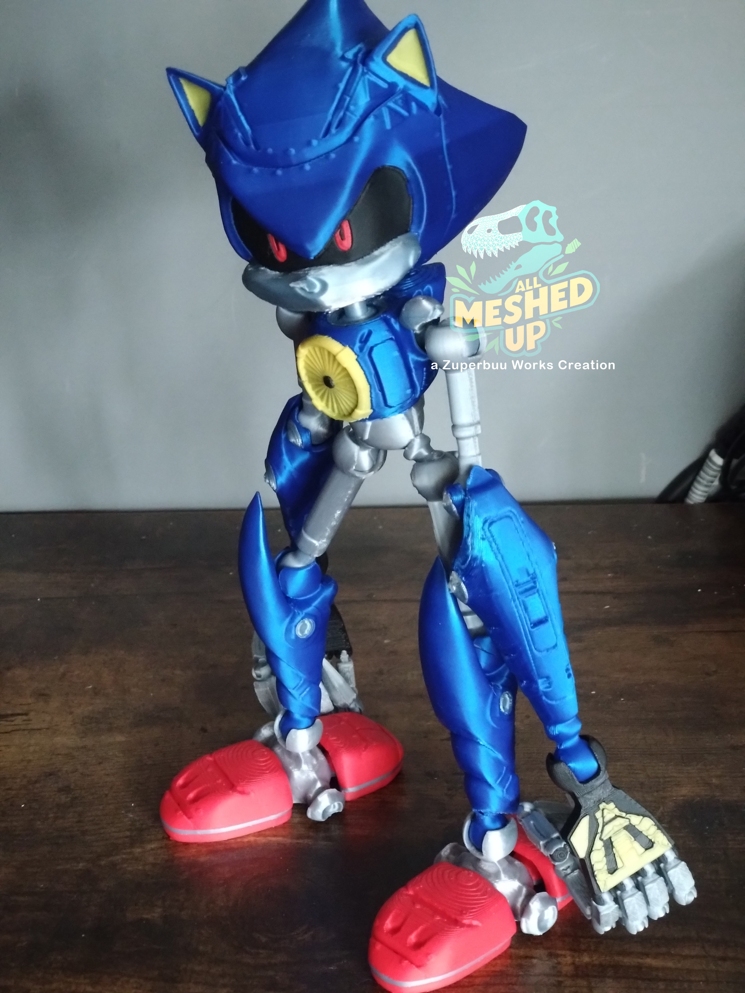 Articulated Metal Sonic Toy by zuperbuuworks | Printables Store