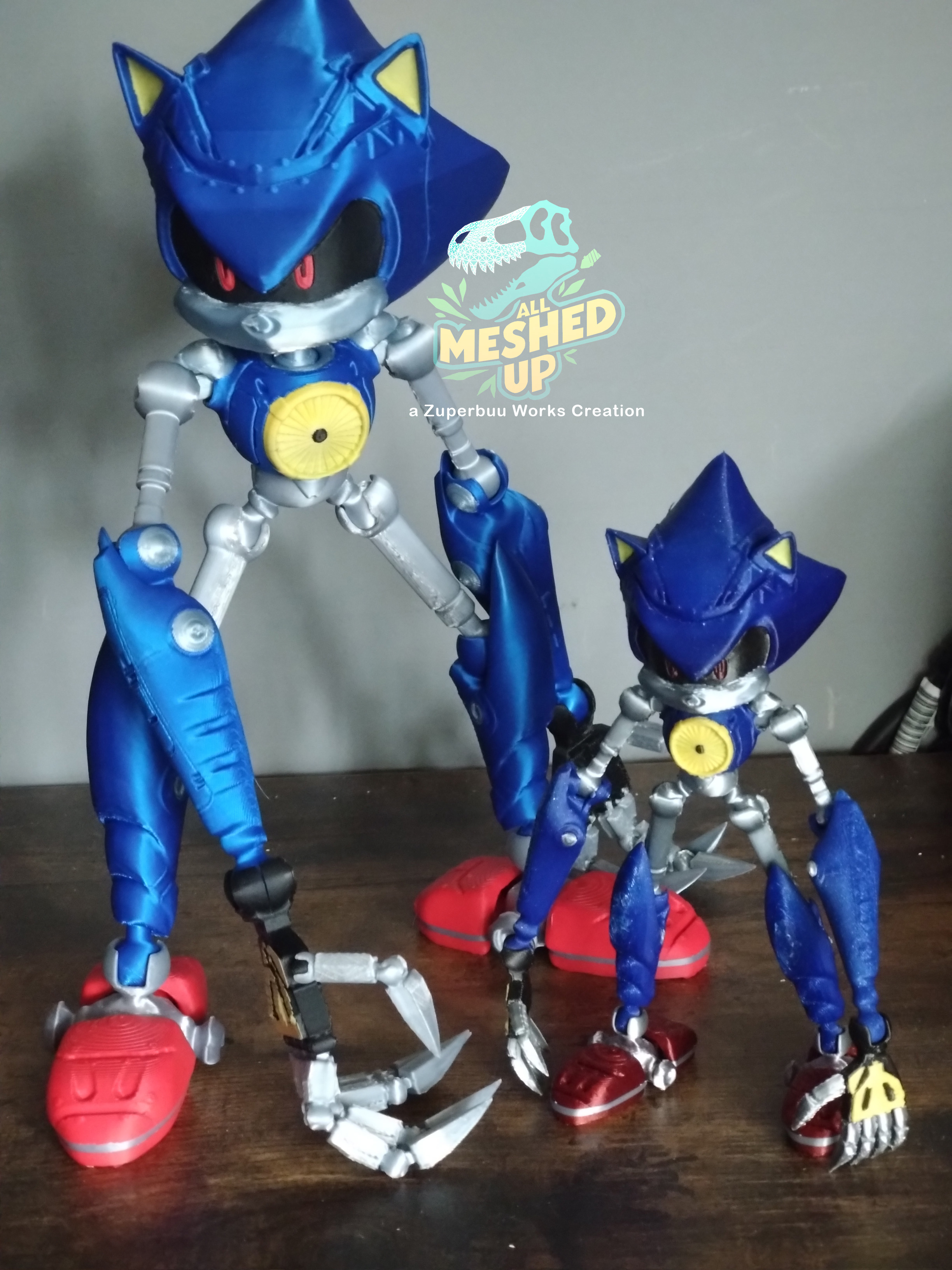 Articulated Metal Sonic Toy by zuperbuuworks | Printables Store