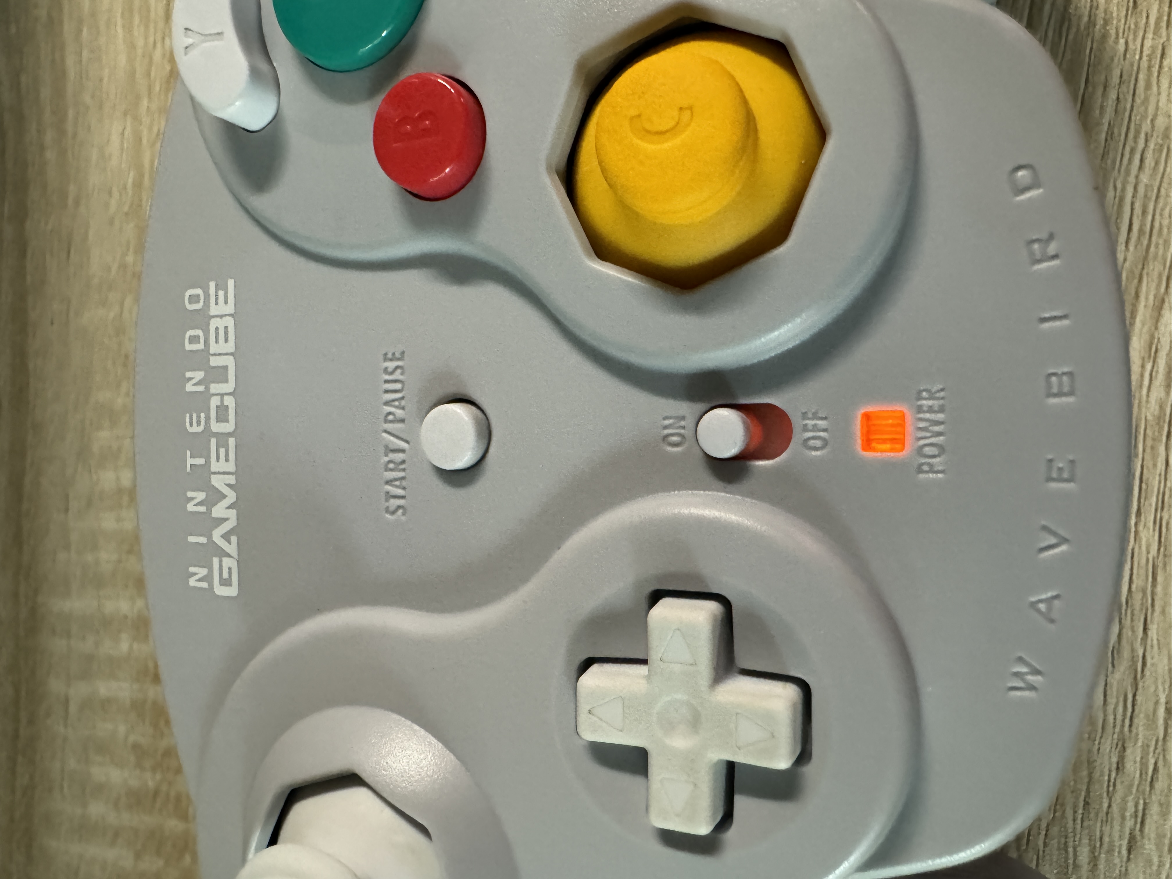 Nintendo GameCube Wavebird Controller sale - Good Used Condition Tested - Light Gray