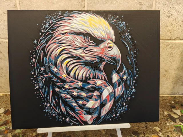 Star Spangled Eagle Hueforge