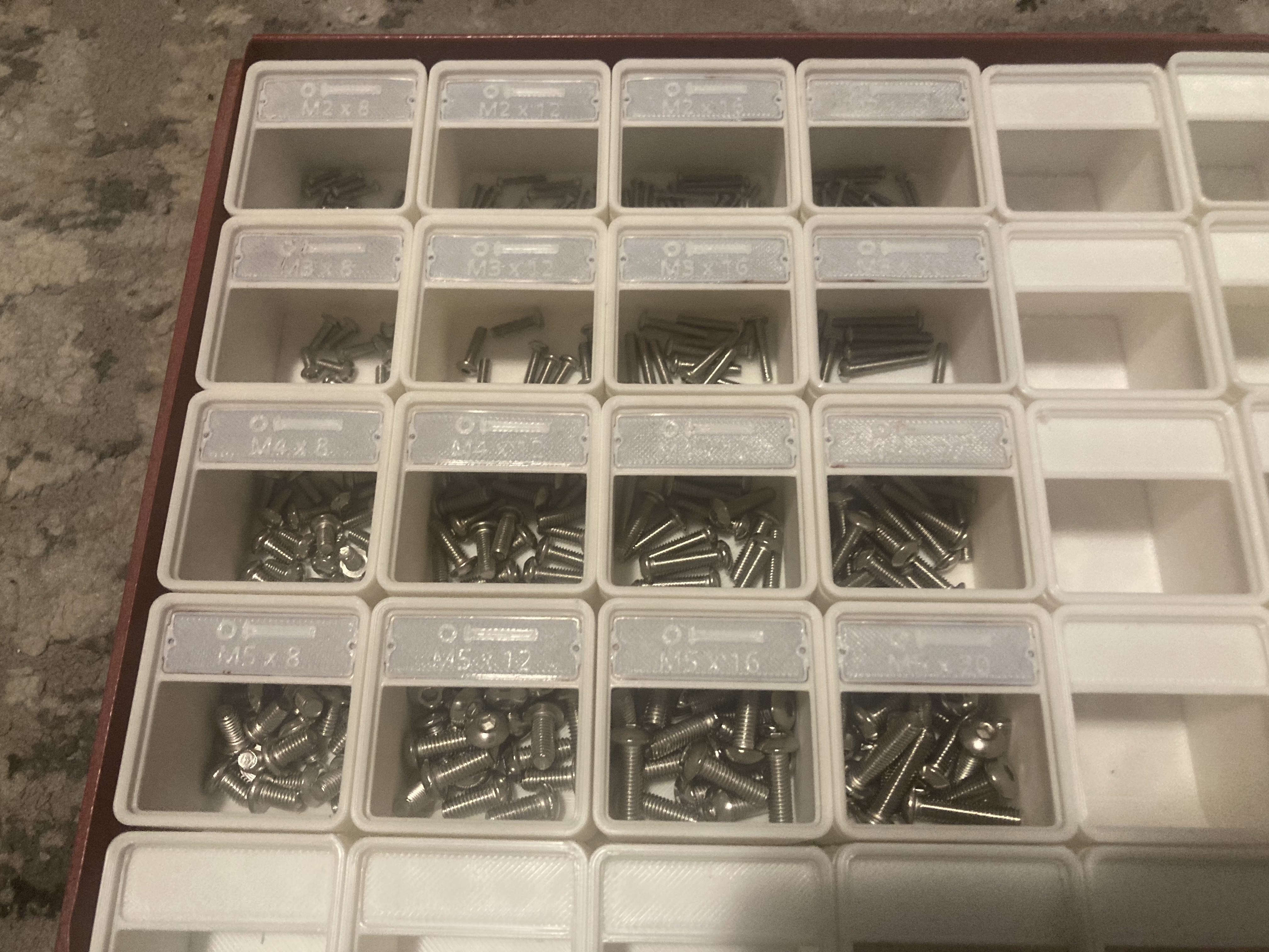 Gridfinity Labels: Button Head Hex Bolts