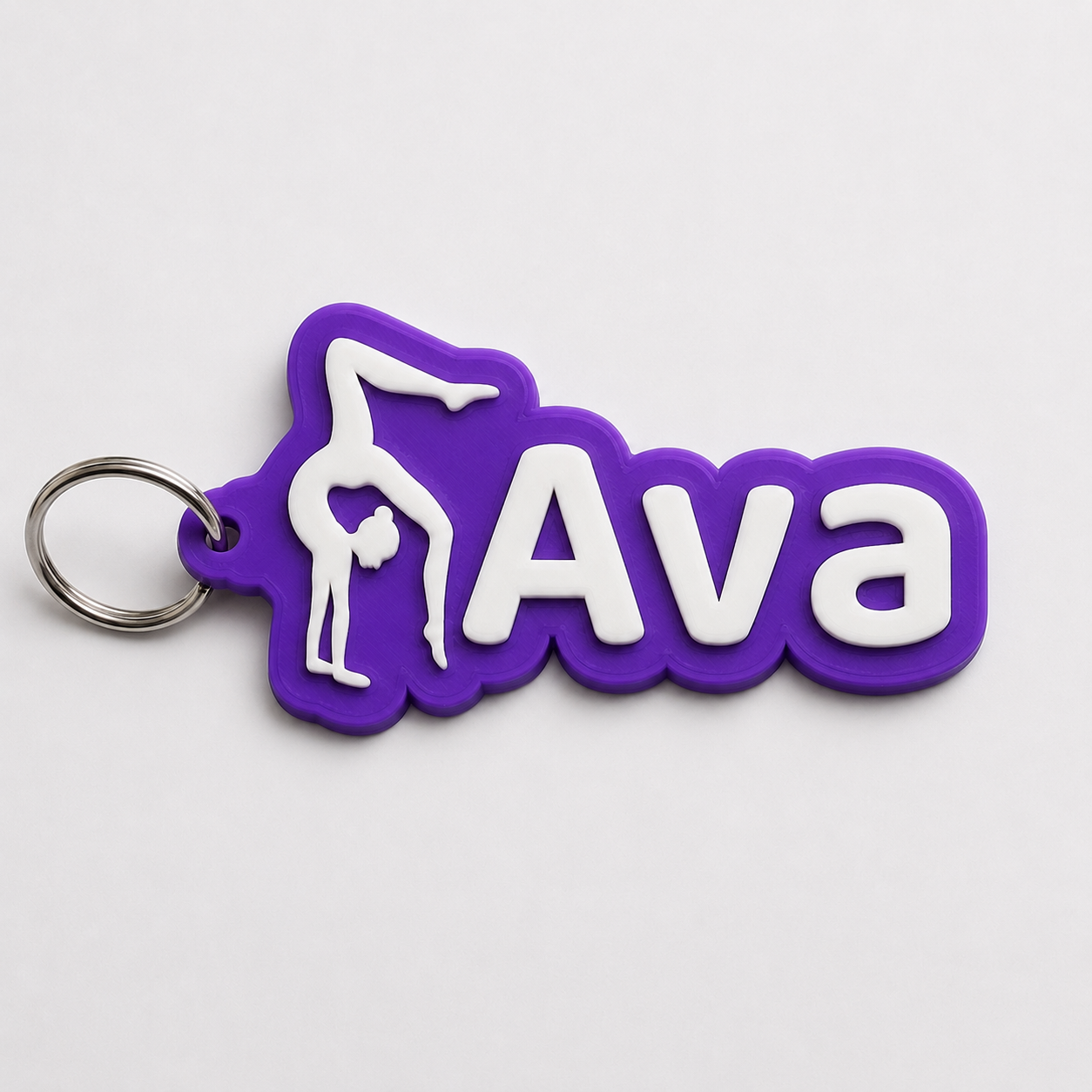 Ava's gymnastics name tag
