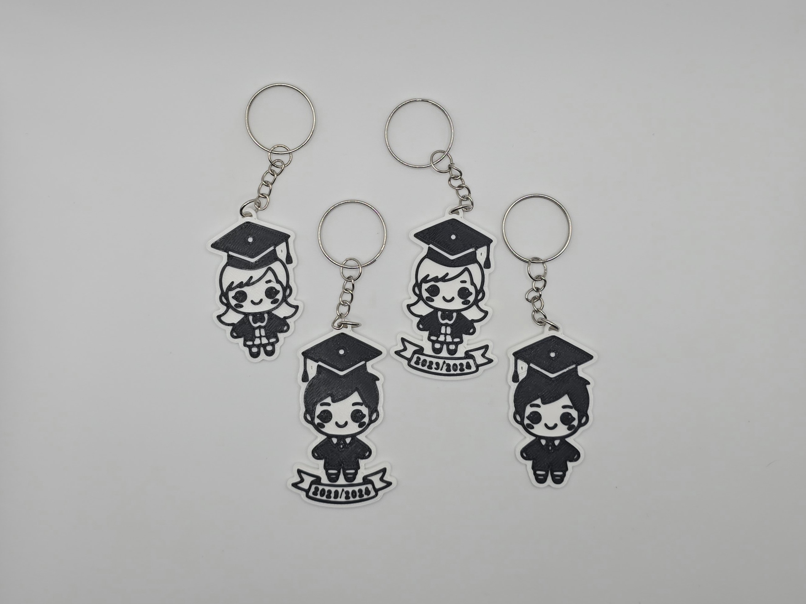Graduated Boy/Girl Keychain (Customizable)