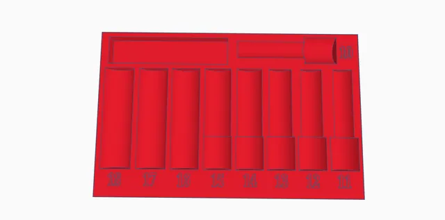 Metric Deep Well 1/2 Drive Socket Holder