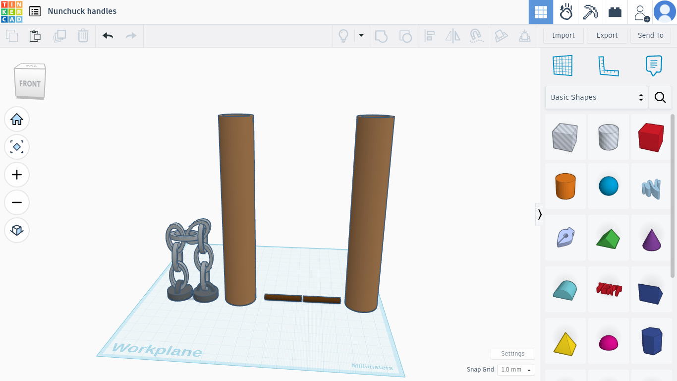 3-part nunchucks