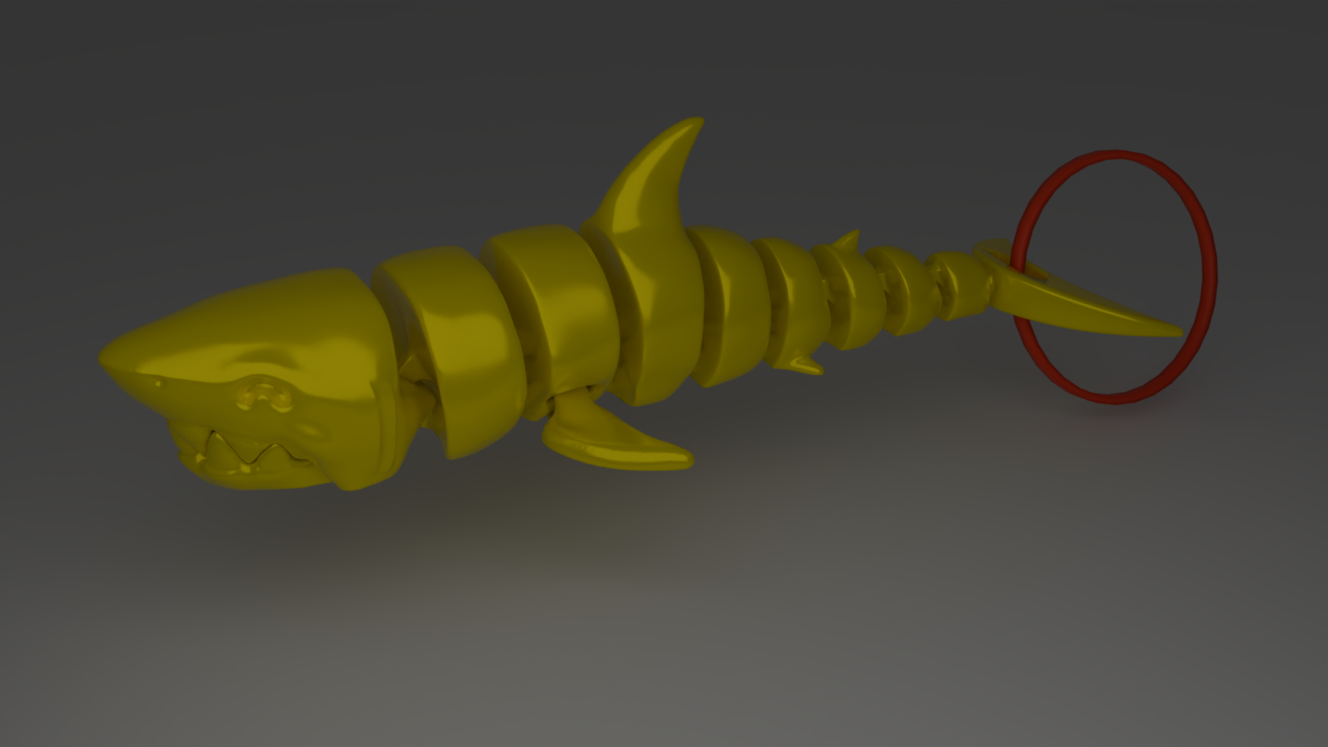 Articulated Shark Keychain