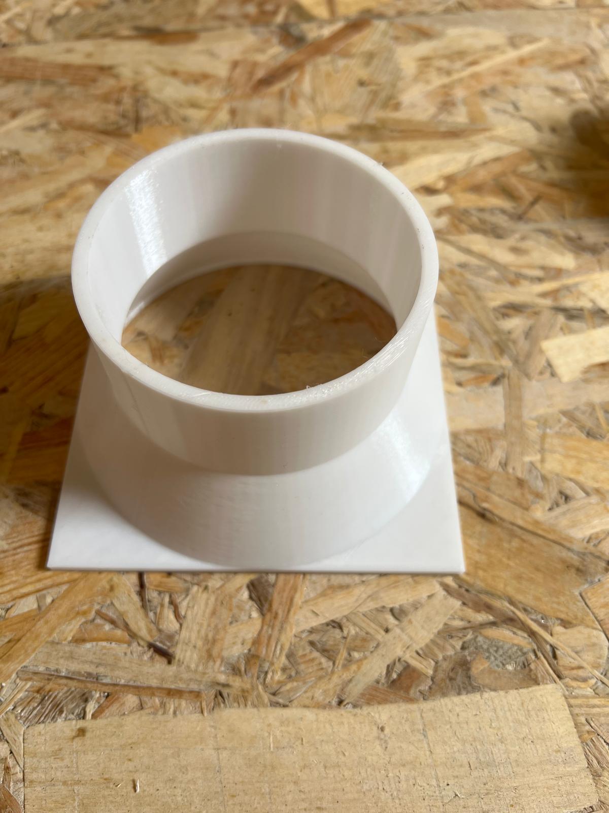 120mm PC fan to 80mm PVC pipe shroud/adapater/fitting/duct