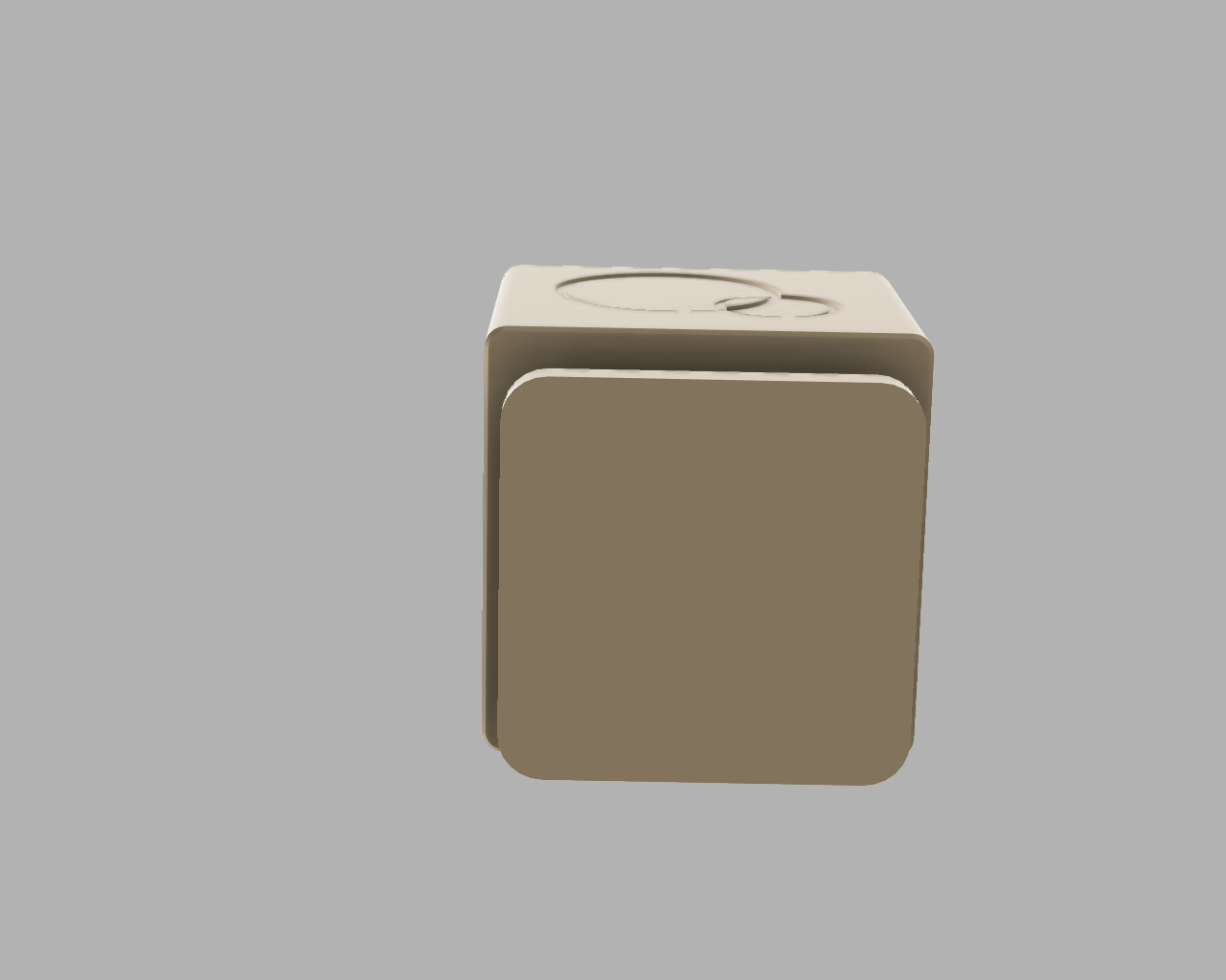 Miniatura 4 do modelo 3D Modern Square Planter with Circle Pattern
