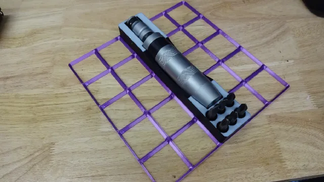 Gridfinity impact screwdriver holder tray