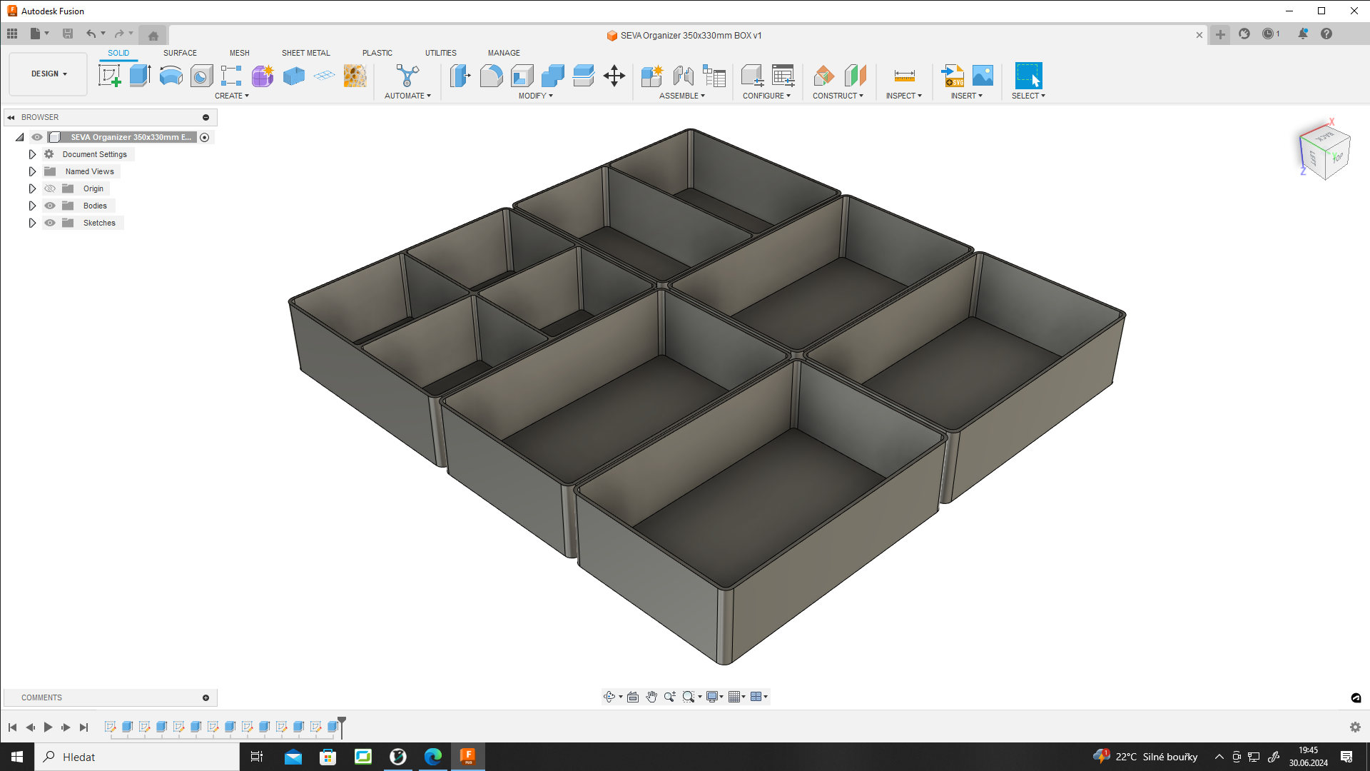 SEVA organizer 350x330mm BOX
