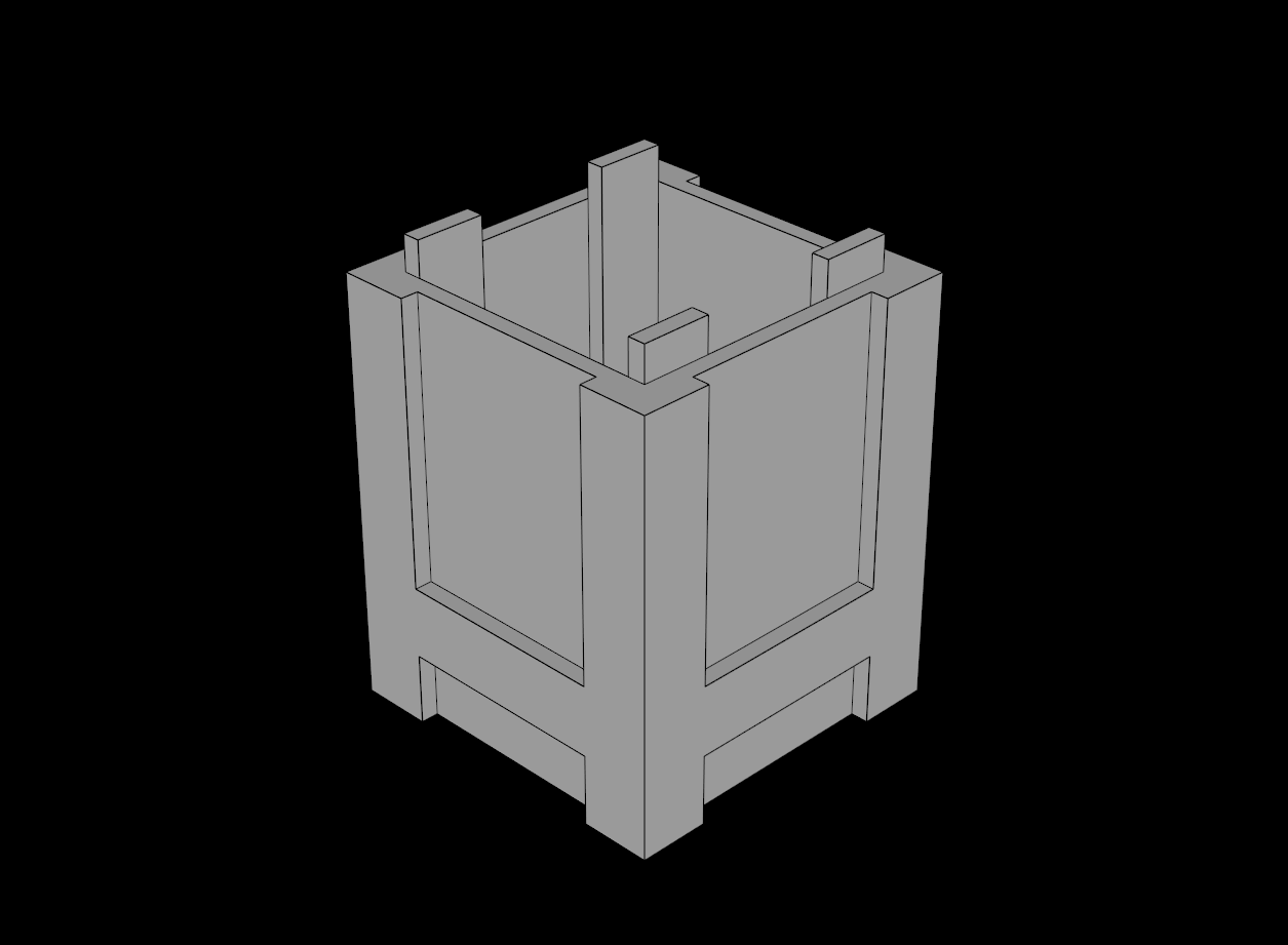 Lego Compatible (61780.dat) Container  2 x  2 x  2 Crate