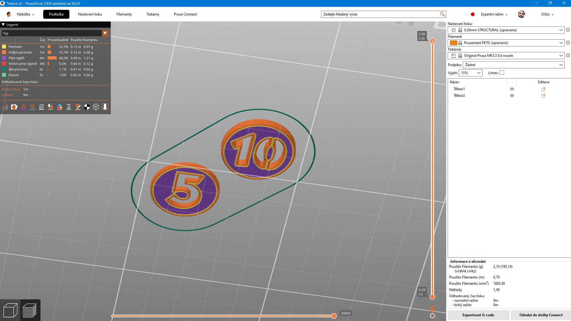 Coin_CZ_5Kč_10_Kč by Očko | Download free STL model | Printables.com