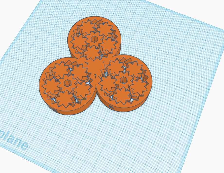 print in place triple gear spinner