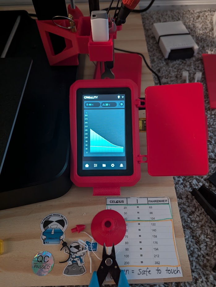 (Remix) Ender 3 v3 KE - Screen Cover w/ Stylus Holder