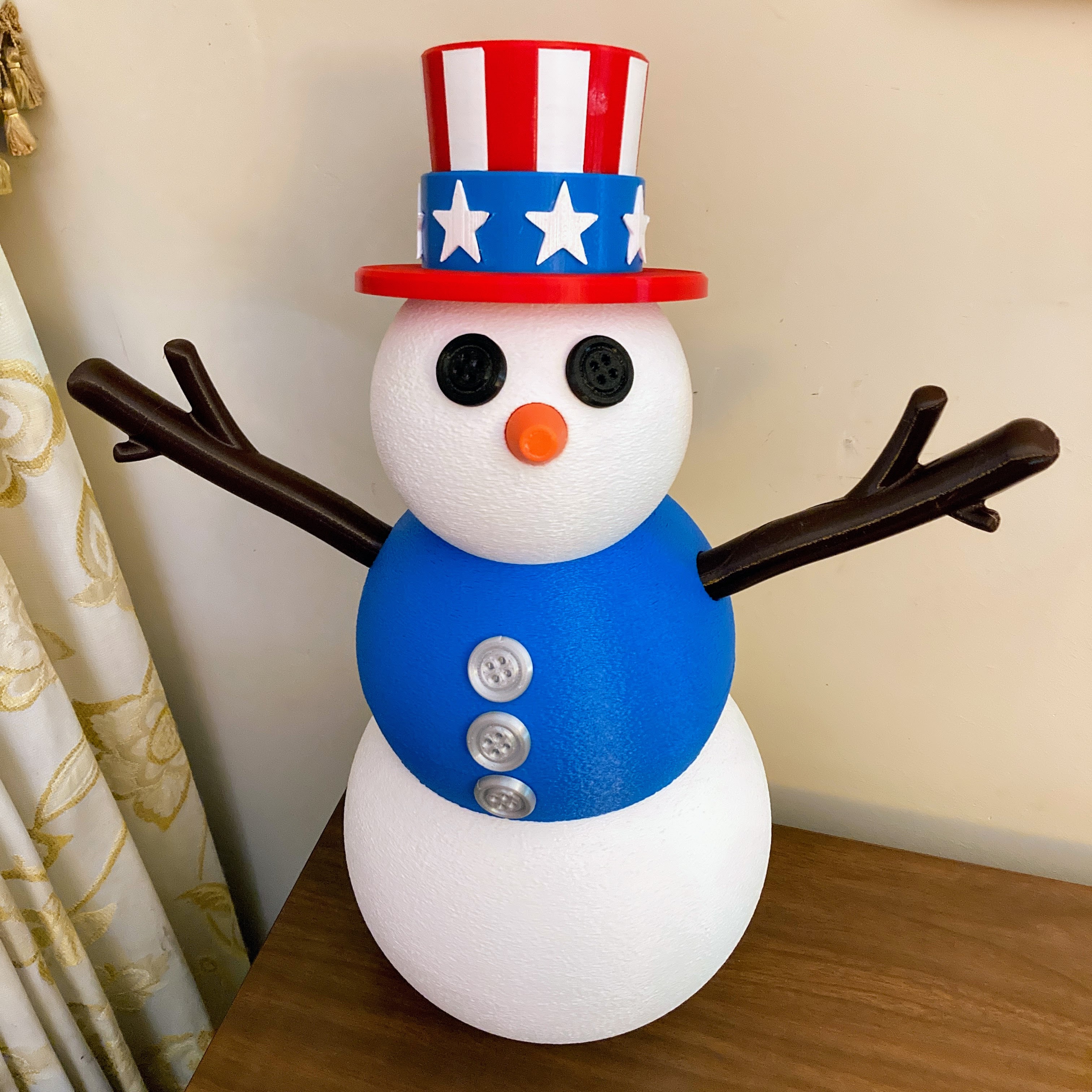 4th of July Independence Day Uncle Sam Hat for Giant Snowman 3D model thumbnail