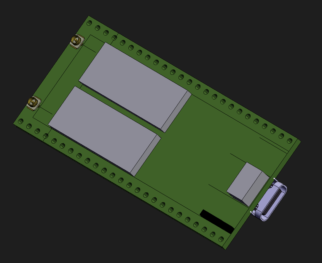 Miniatura 2 do modelo 3D Heltec Wireless Tracker for Case Design