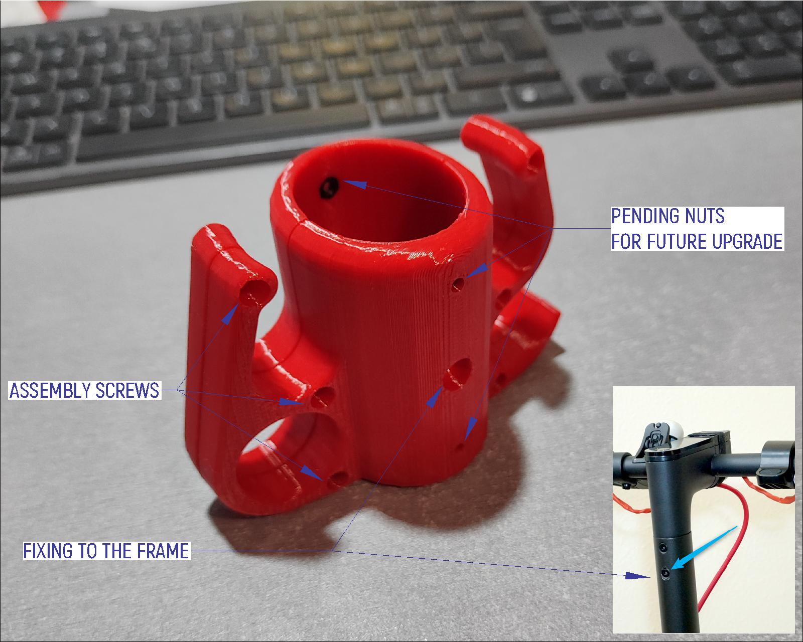 Hook for luggage and chain lock (U-Lock) for scooter Xiaomi M365