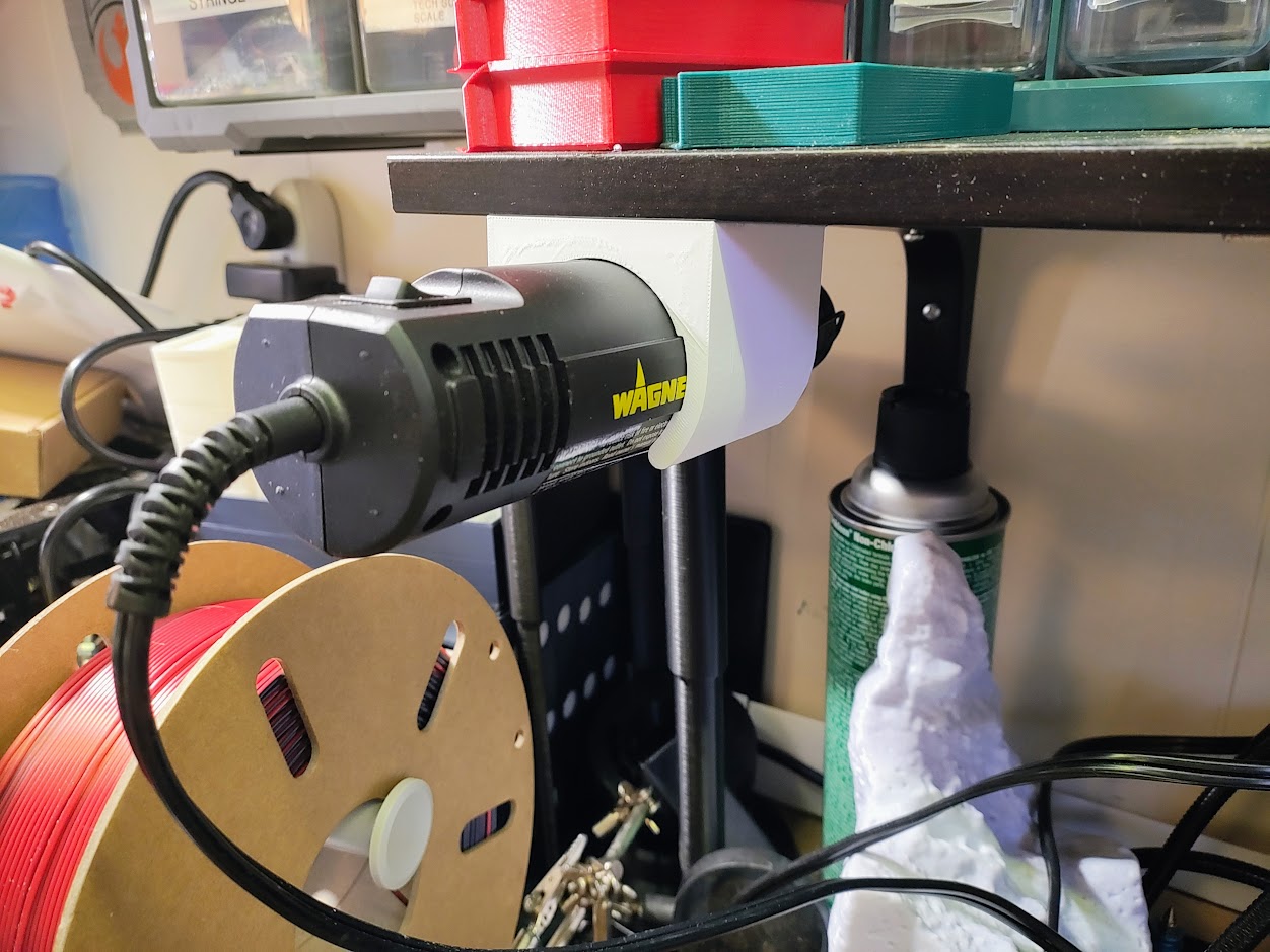 Wagner Heat Gun under shelf mount