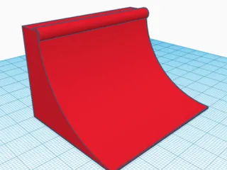 Minature (mini) skateboard curved ramp by HelloWorld01 | Download free ...
