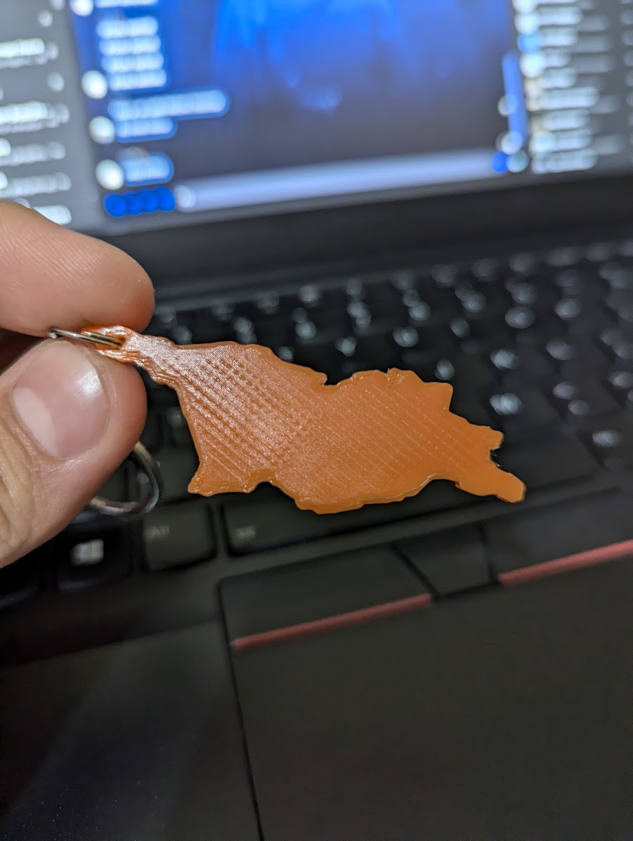 Georgia ( Sakhartvelo ) Map Keychain