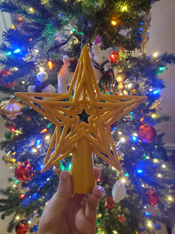 Lattice Star Treetopper by CodyWesley, Download free STL model