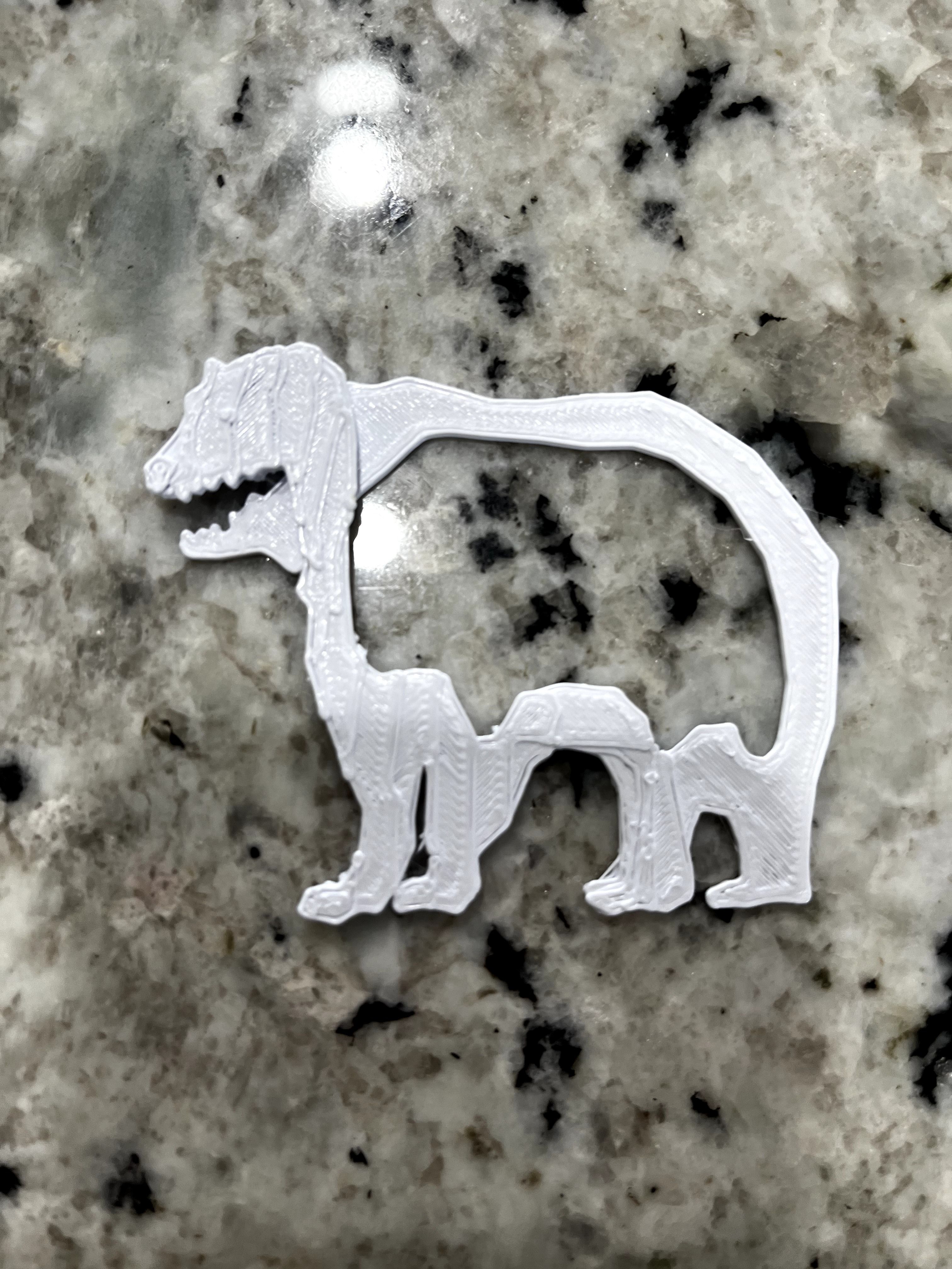 Miniatura 2 do modelo 3D Roaring Bear Bookmark