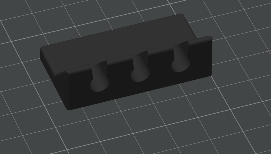 bed side cable organizer 3 Lead version with no screw holes.