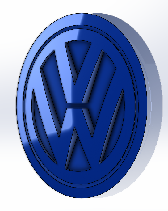 Volksvagen Logo By Sebastián Osorio Download Free Stl Model