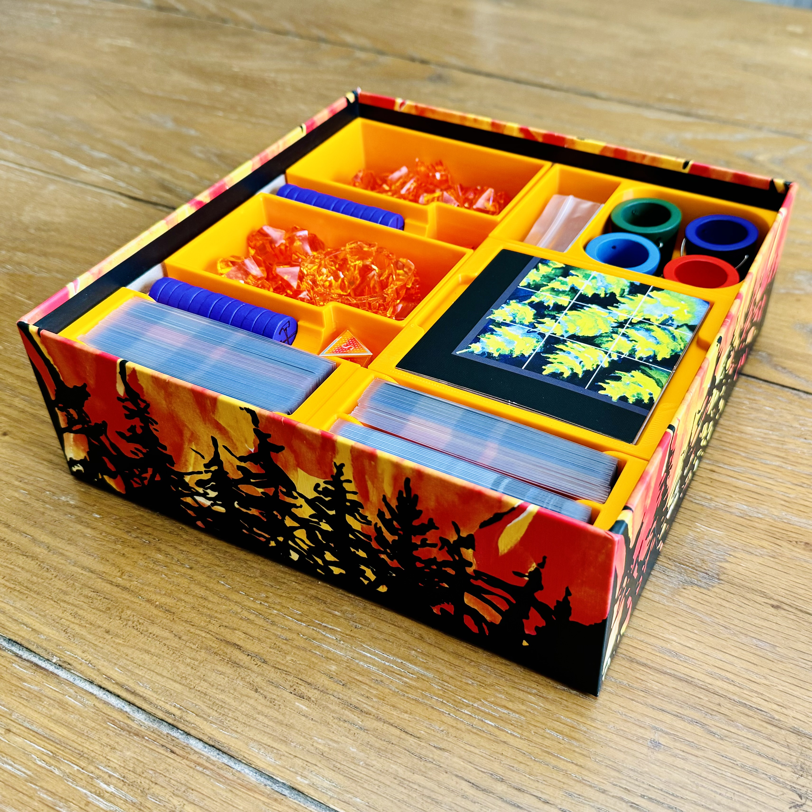 Fire Tower Board Game Organizing Insert (Base + Rising Flames Expansion)
