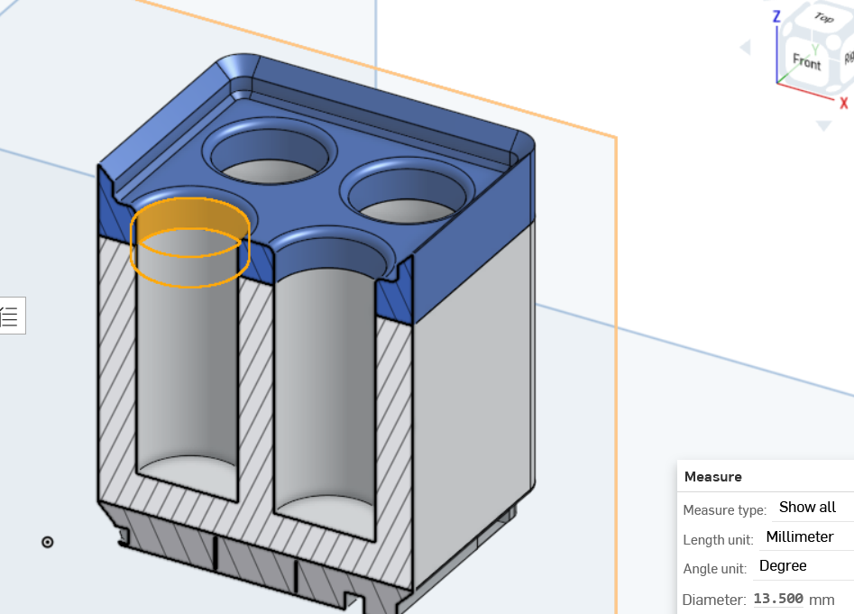 Gridfinity refined 4x pen holder - 13.5mm for Embedded Magnet Dispenser Tool for 3D Prints