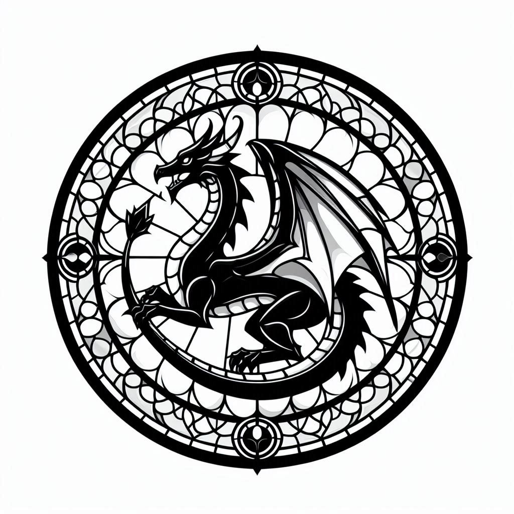 Wall art / coaster: Dragon