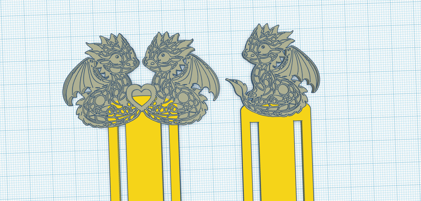 Miniatura 2 do modelo 3D Dragon bookmark