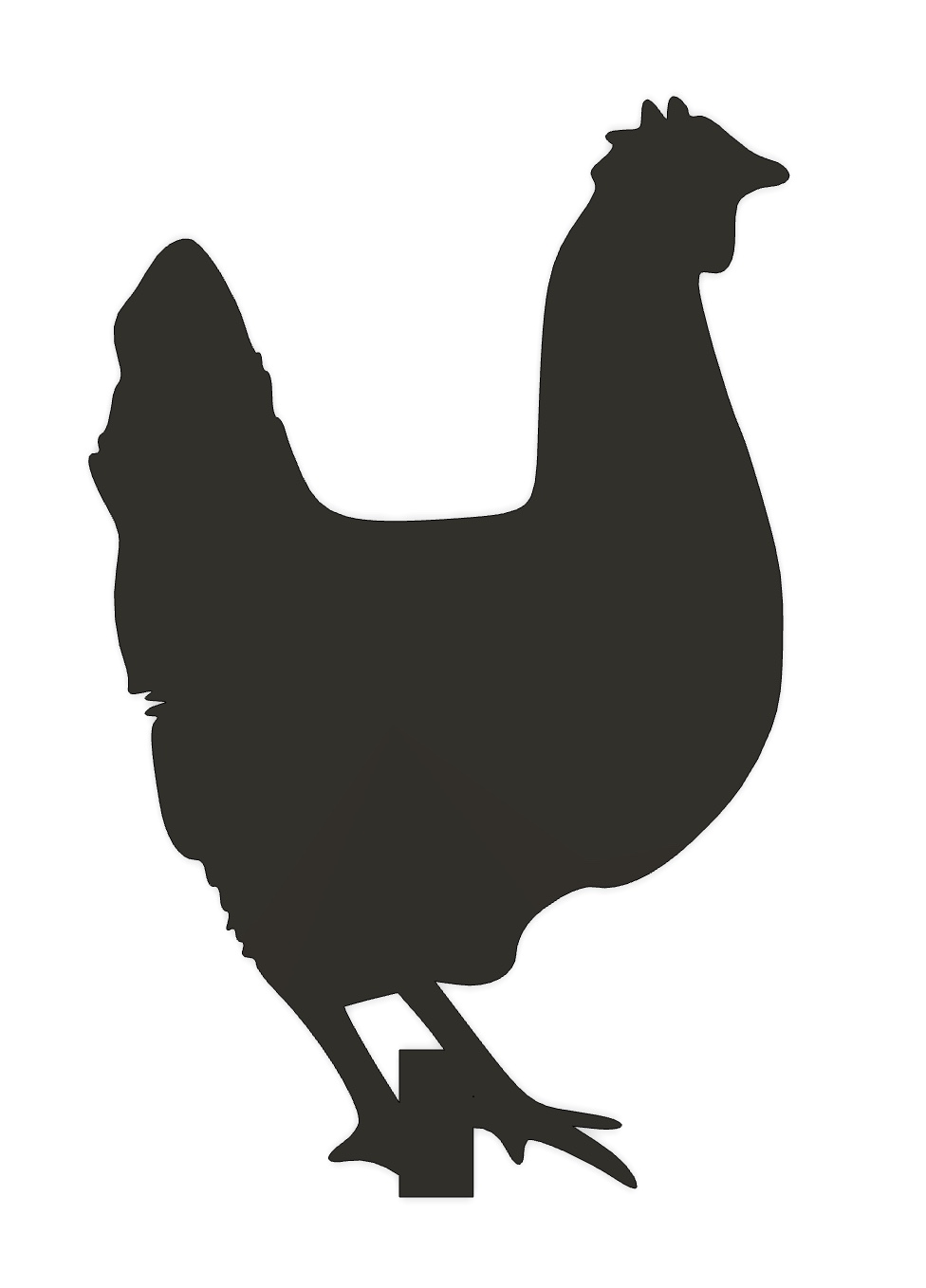 chicken silhouettes for the garden by WolfPrint3D | Download free STL ...
