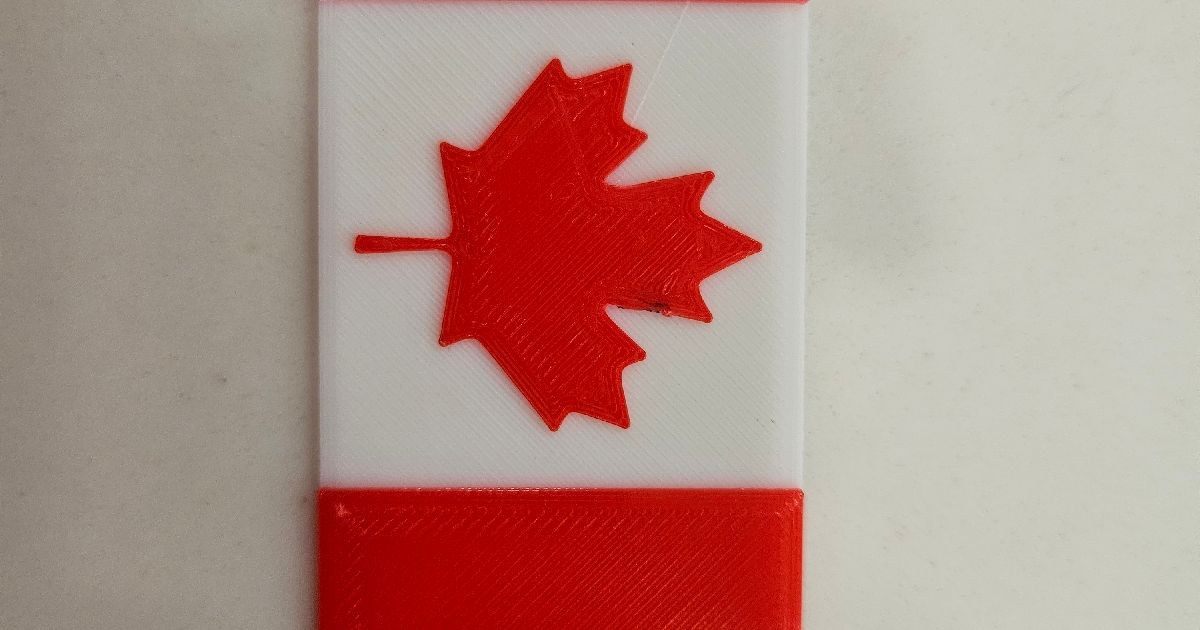 Canadian Flag Hanging Tag By Jg 