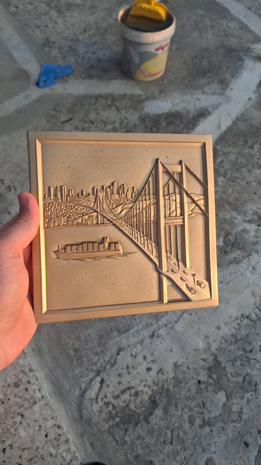 Bosphorus(15 July Martyrs) Bridge İstanbul relief 3D model
