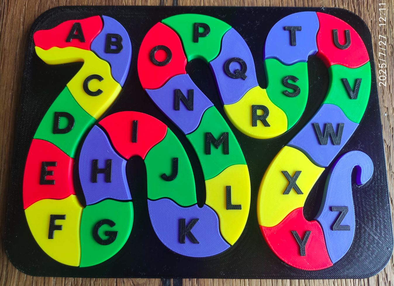Alphabet Snake (grouping vowels)