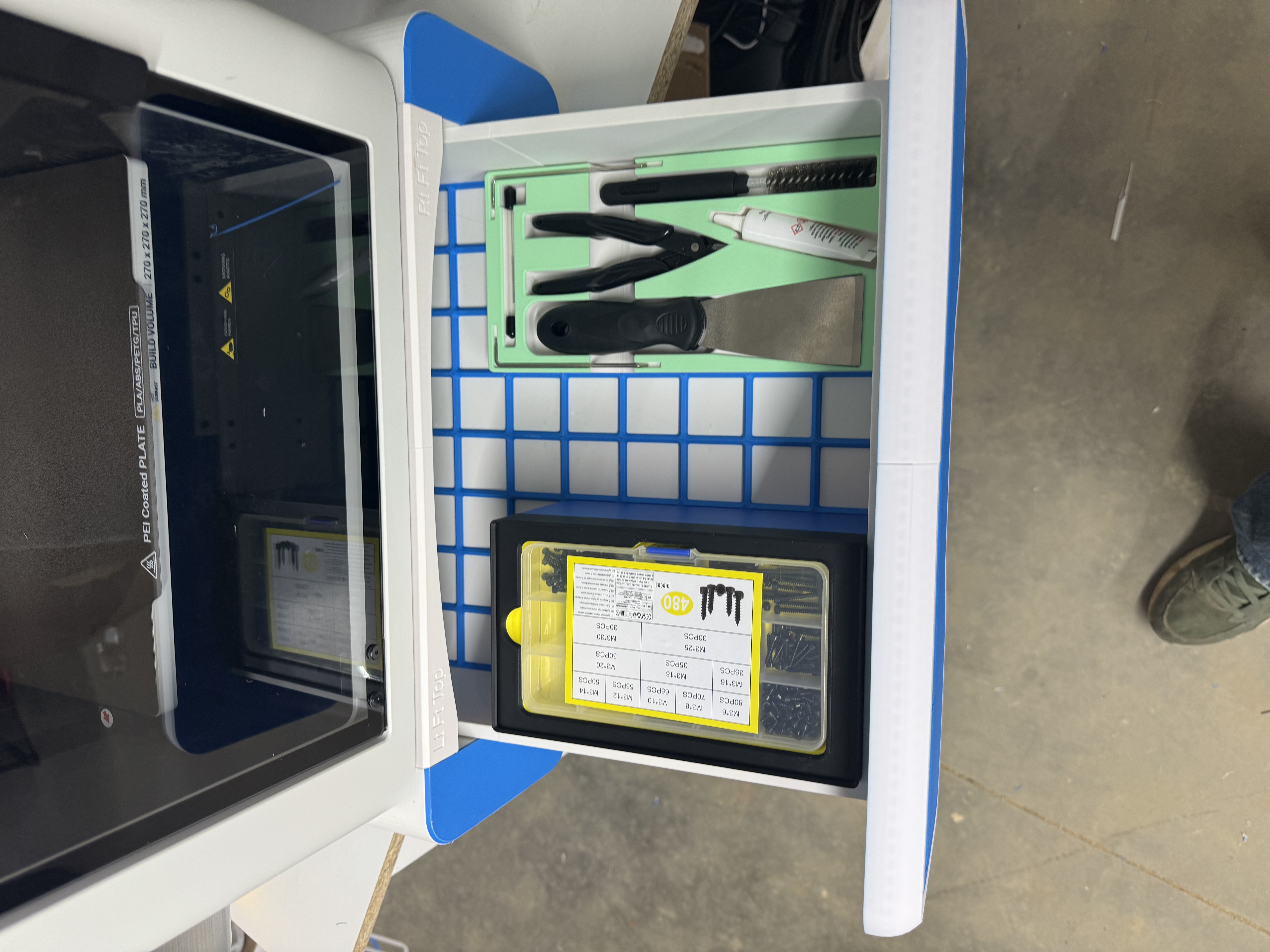 Universal Printer (and Snapmaker U1) Gridfinity Drawer System (Stackable, No Supports) N-Spire — thumbnail 9