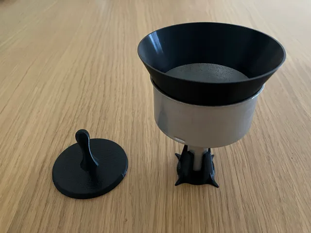 Bialetti moka 6 cups tools (filter holder, funnel and tamper)