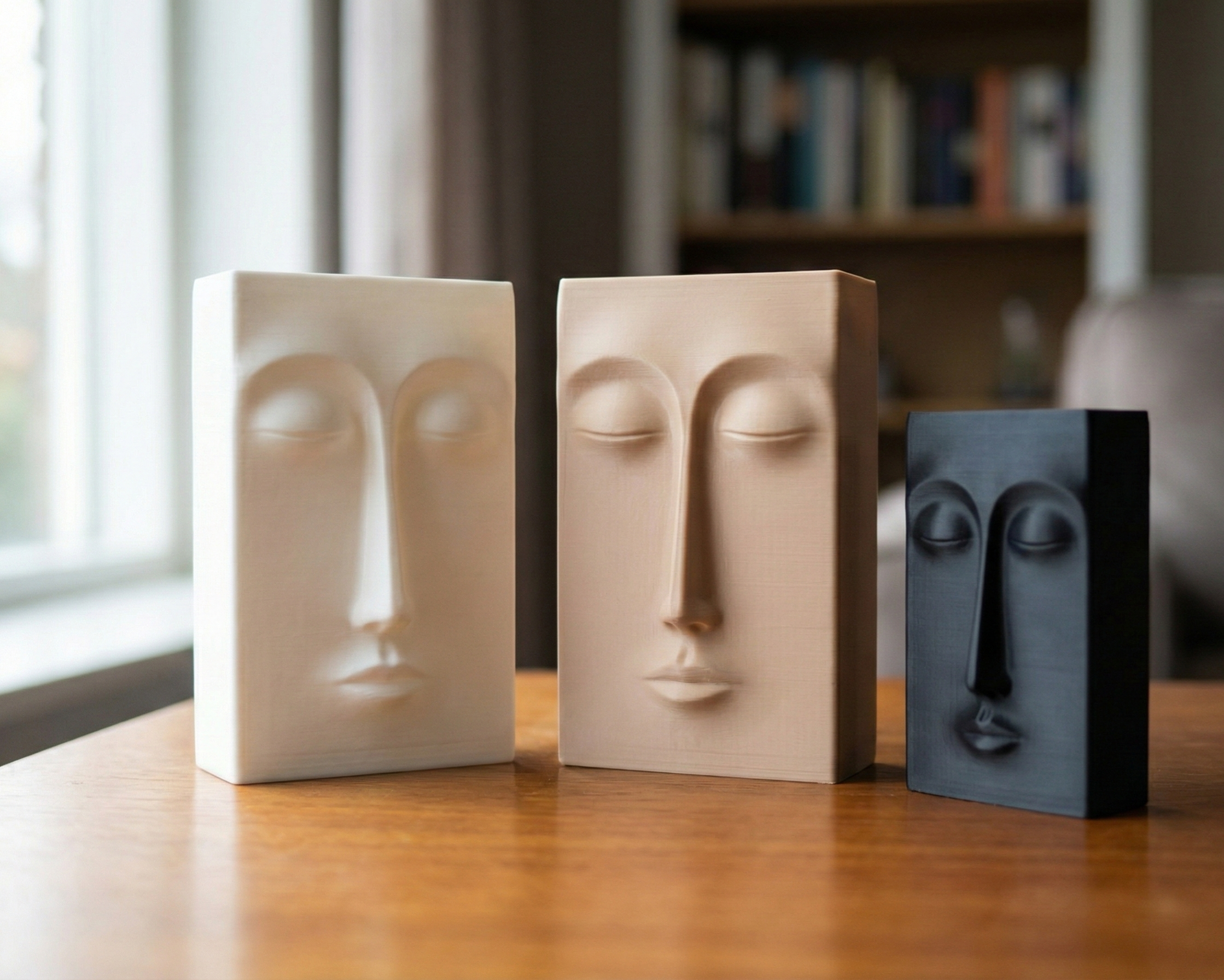 Vase with faces
