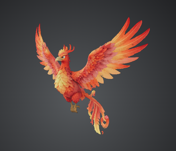 Majestic Phoenix – Fire Bird with Spread Wings
