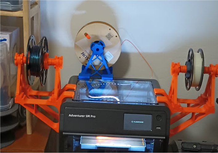 FlashForge ADM5 Pro Rear And Side Spool Holder