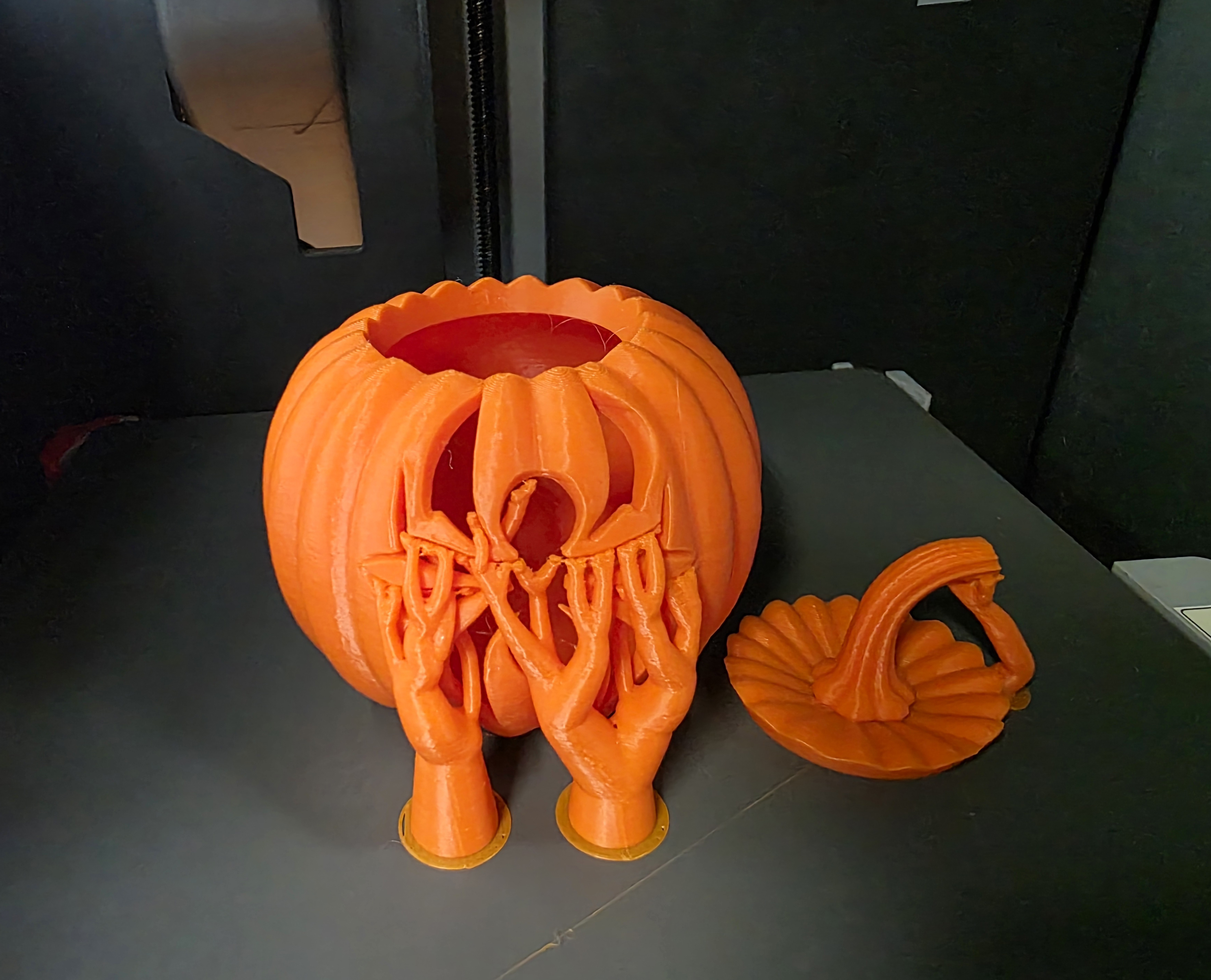 Spider Jack-o-Lantern w/Lid LED Tea Light Holder — miniatura 9