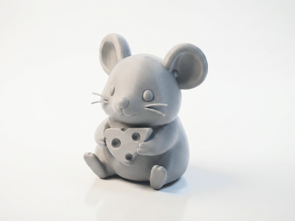 Mouse With Cheese Figurine Animal 3D Printable